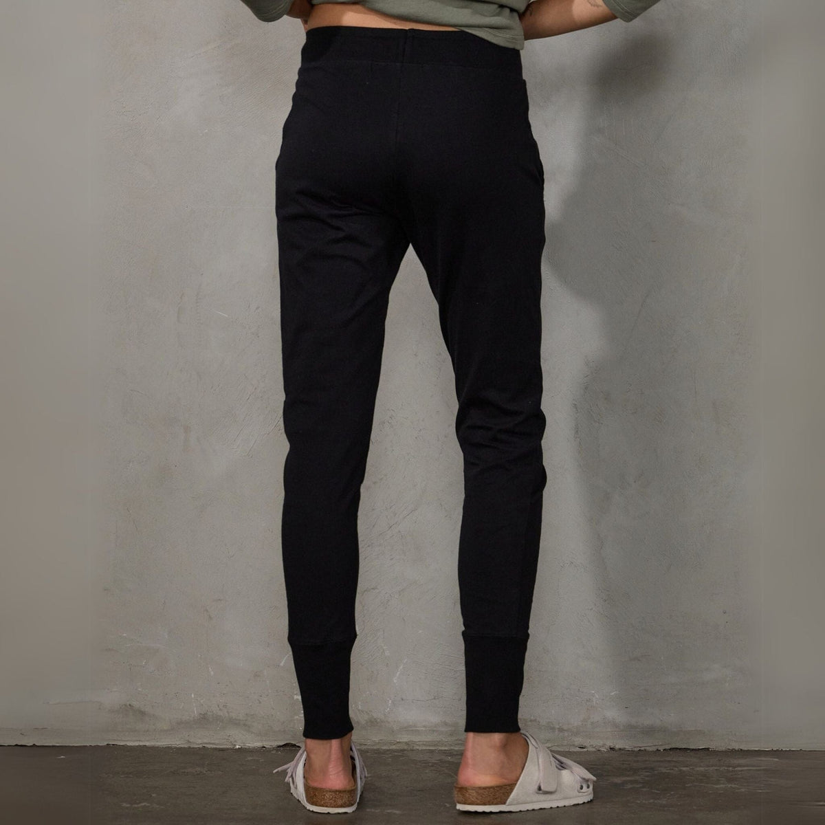 Lounge Pant Black (natural drawstring) pants Organic Crew