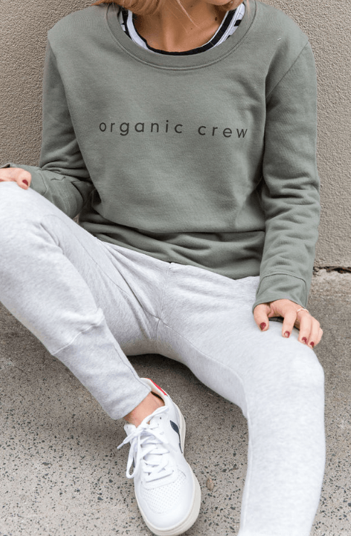 Boyfriend Sweater khaki OC Sweater Organic Crew 