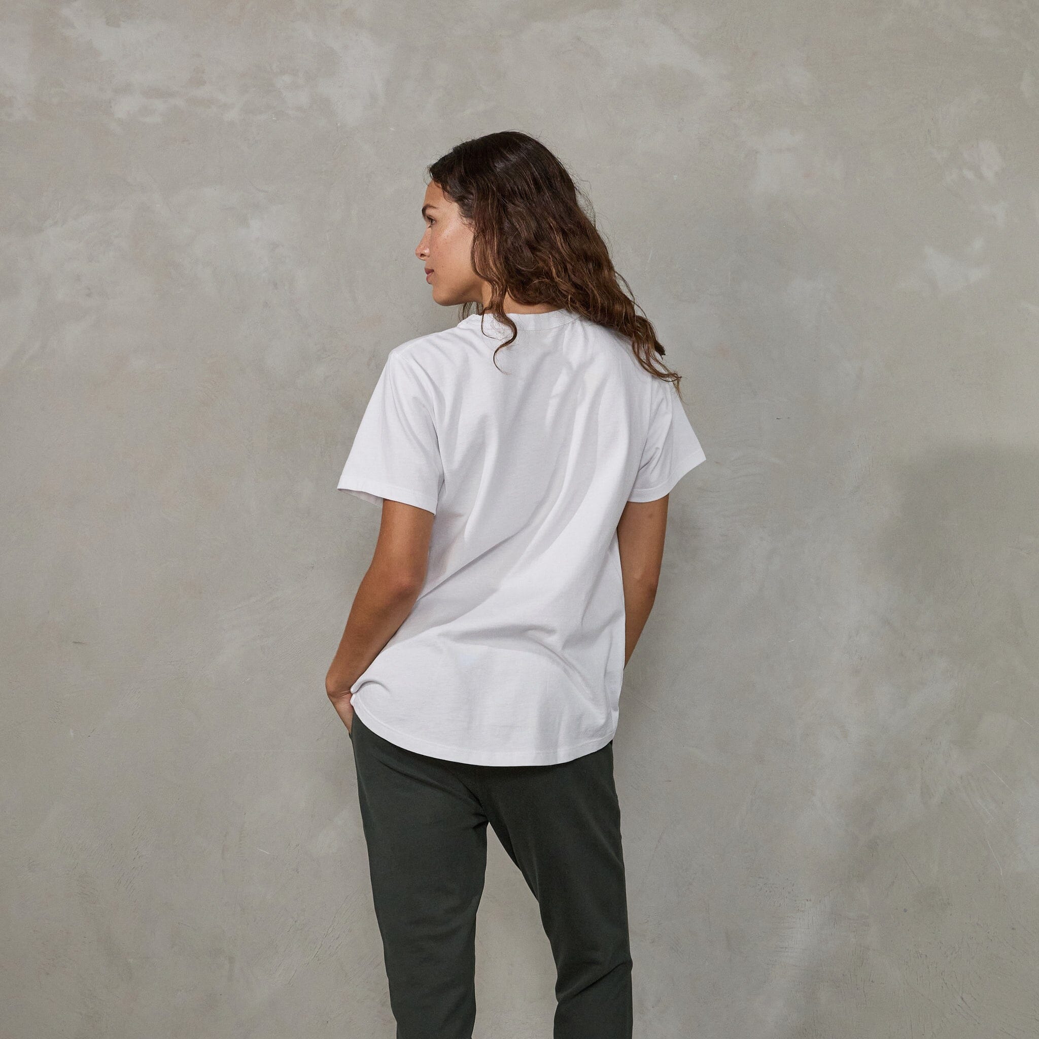 Boyfriend Tee White Tee Shirt Organic Crew 