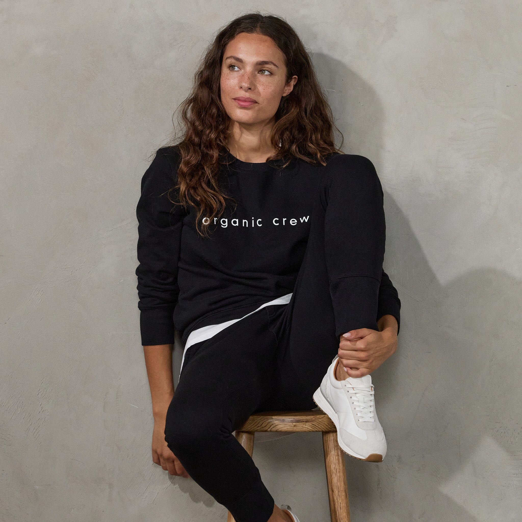 Boyfriend Sweater Black OC Sweater Organic Crew 