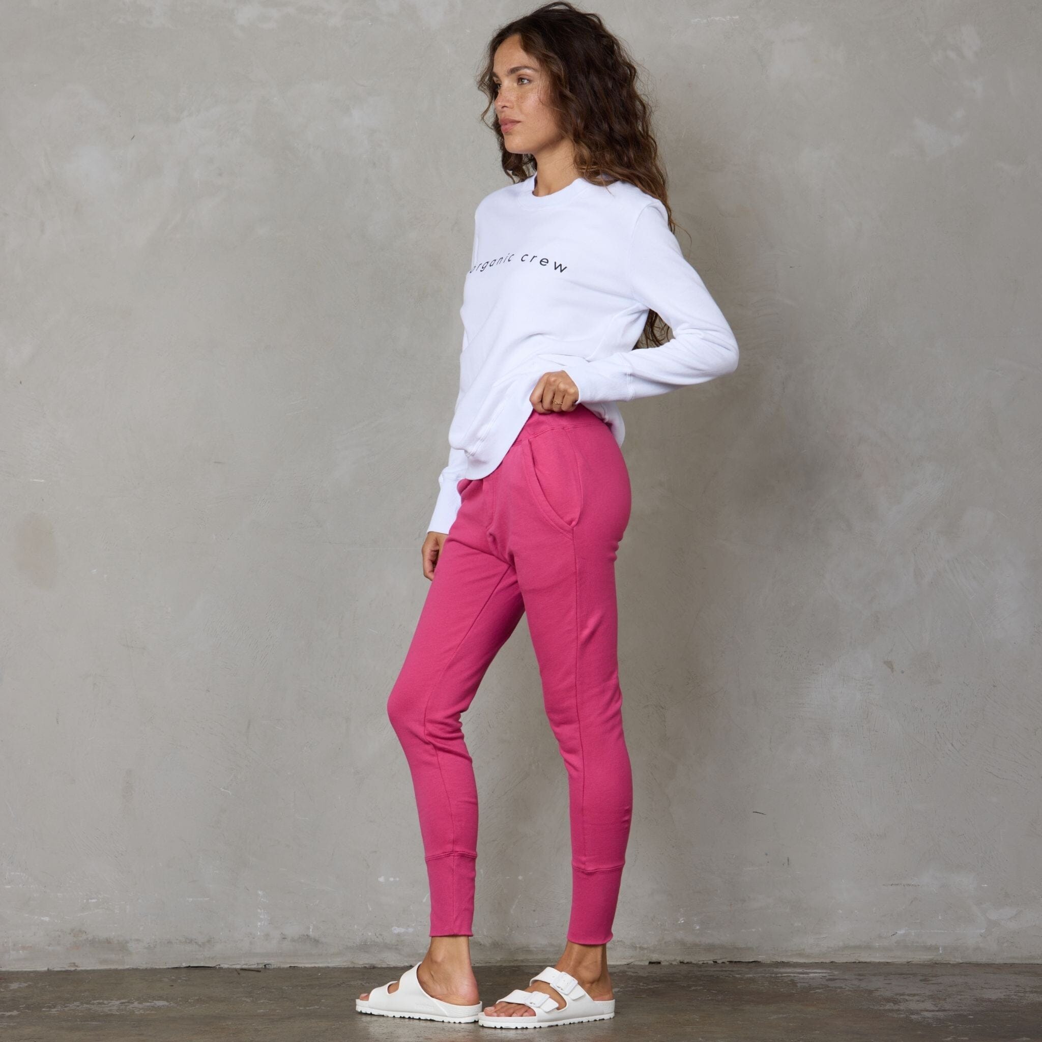 Boyfriend Organic Cotton Sweater Logo White Sweater Organic Crew 