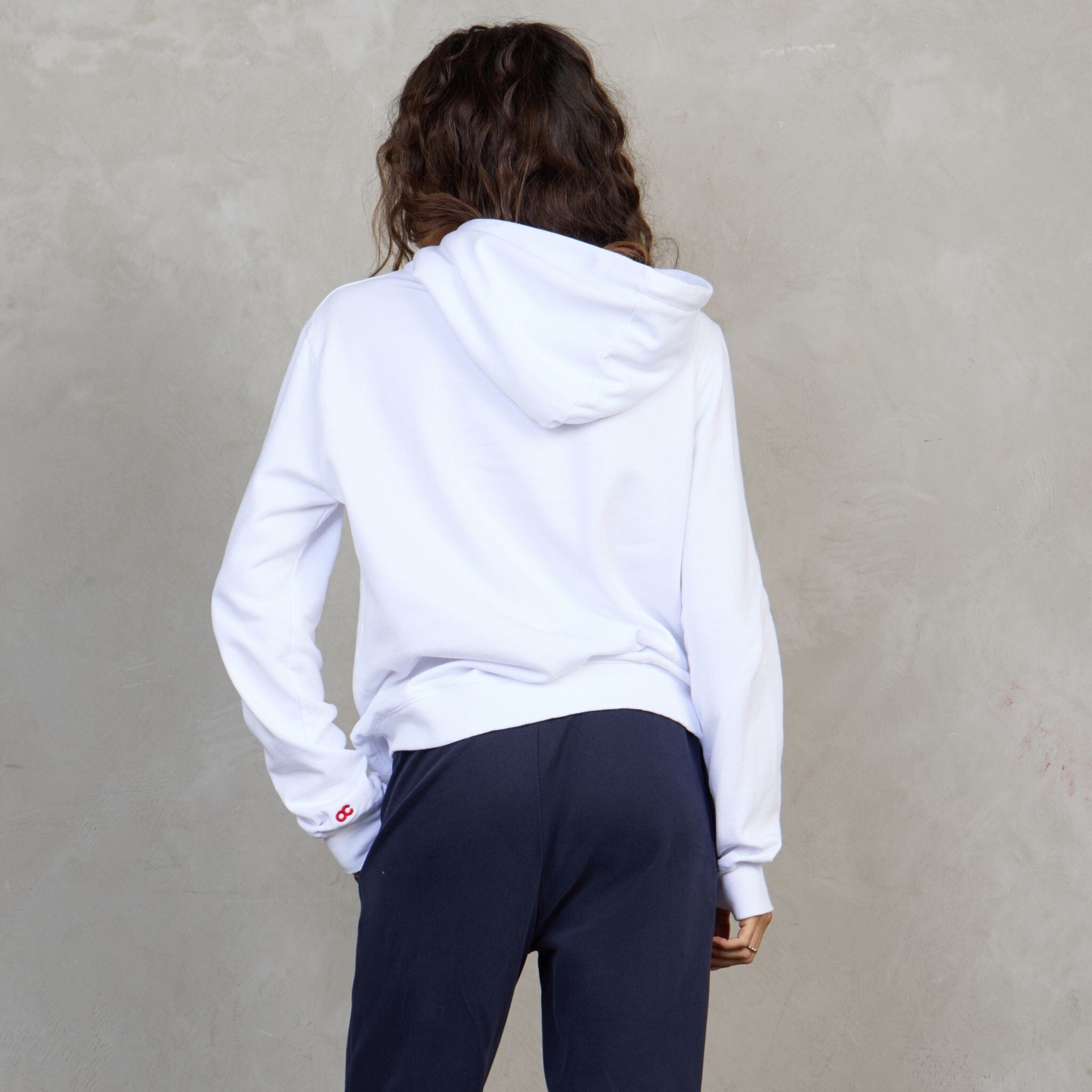 Slouchy Organic Cotton Hoodie White Sweater Organic Crew 