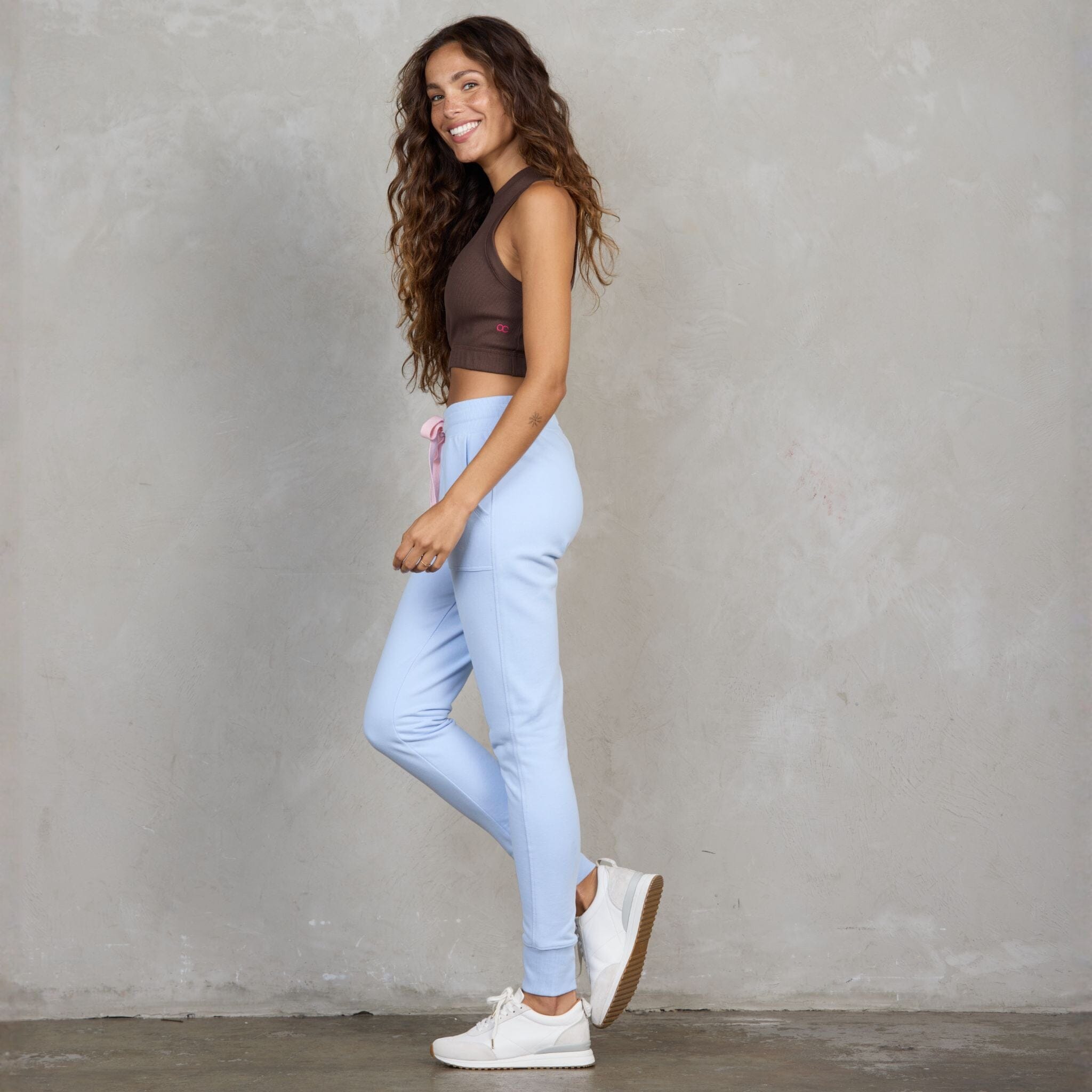 Gaia Organic Cotton Ribbed Racerback Yoga Crop Top Bra Support Chocolate Tank Organic Crew 