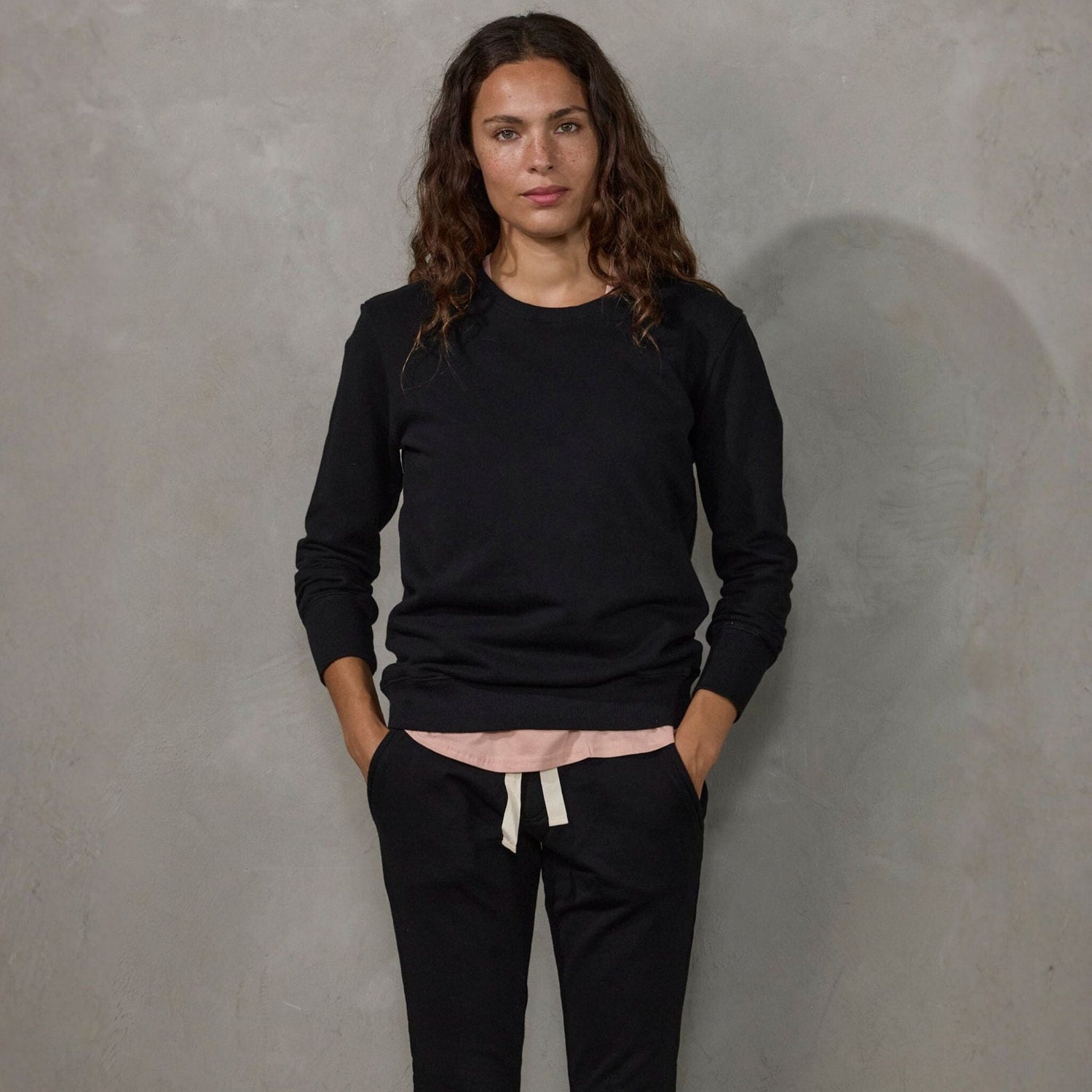 Crew Pant Organic Cotton Black (natural drawstring) pants Organic Crew 