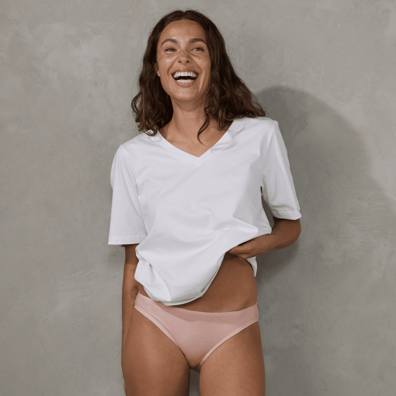 Lucy Bikini Brief (2 Pack) Blush brief Organic Crew 