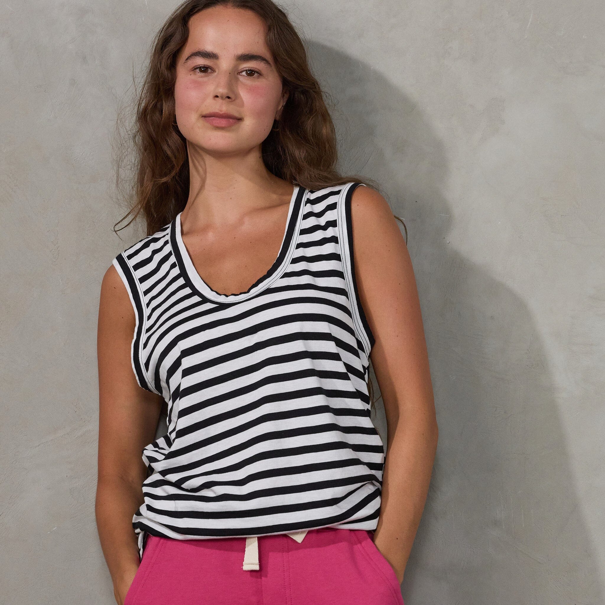 Perfecto Tank Stripe Tank Organic Crew 