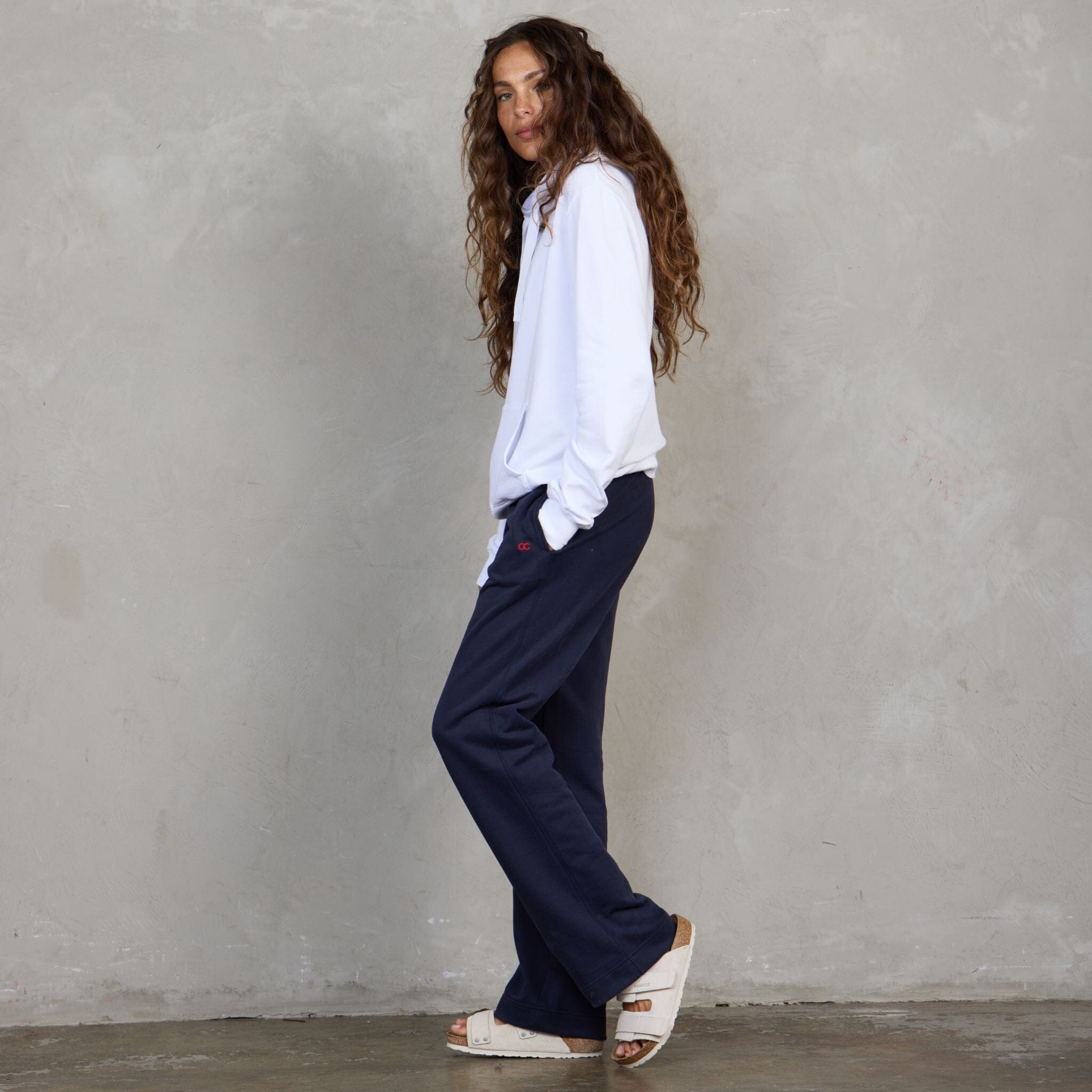 Slouchy Organic Cotton Hoodie White Sweater Organic Crew 