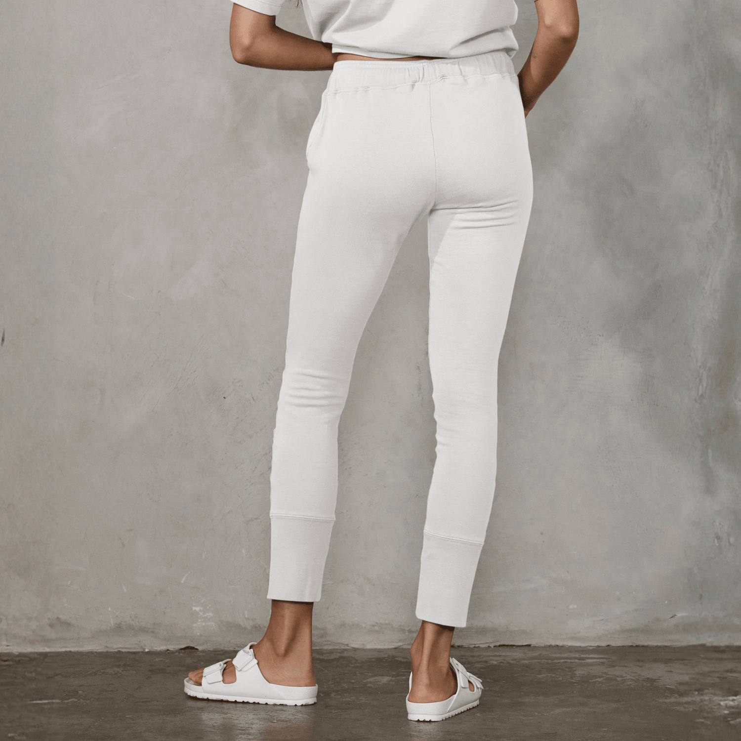 Crew Pant White with Contrast Red Drawstring pants Organic Crew 