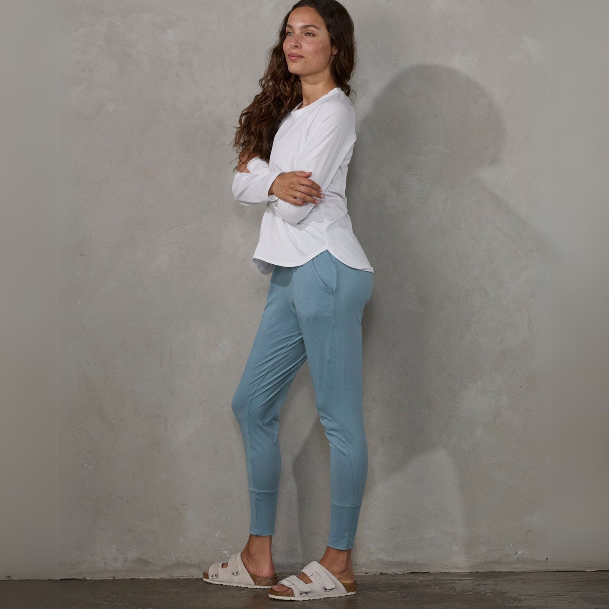 Lounge Pant Steel Blue pants Organic Crew 