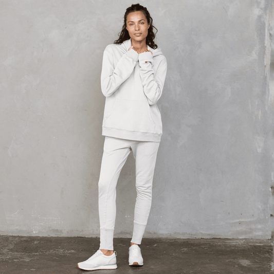 Crew Pant Organic Cotton White with Red Contrast pants Organic Crew