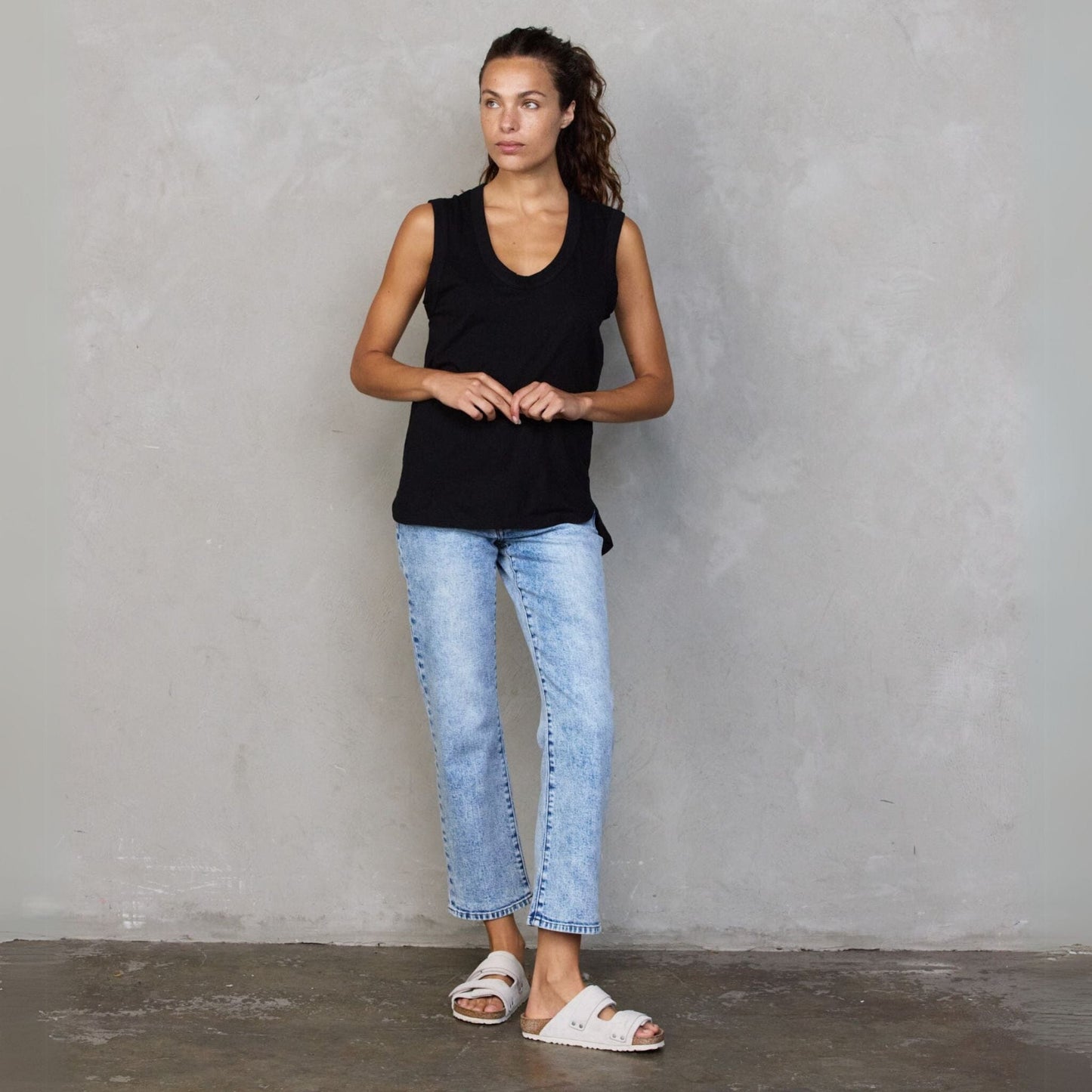 Snow Wash Teddy Jean pants Organic Crew 