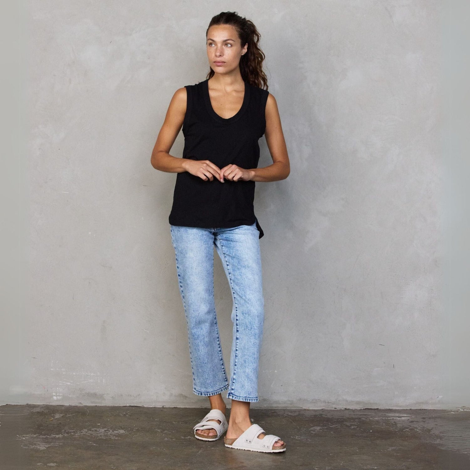 Snow Wash Teddy Jean pants Organic Crew 