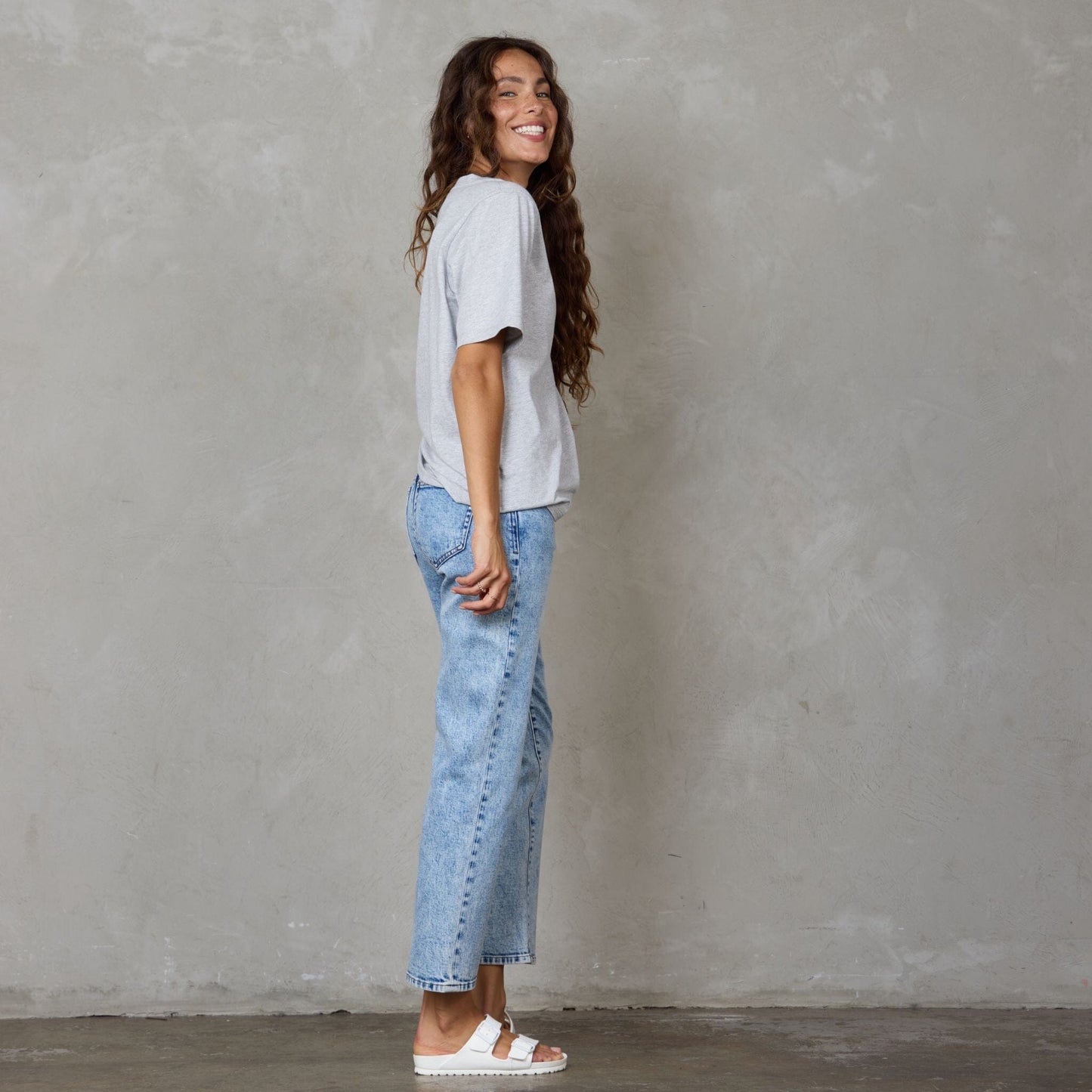 Vie Organic Cotton Tee Grey Tee Shirt Organic Crew 