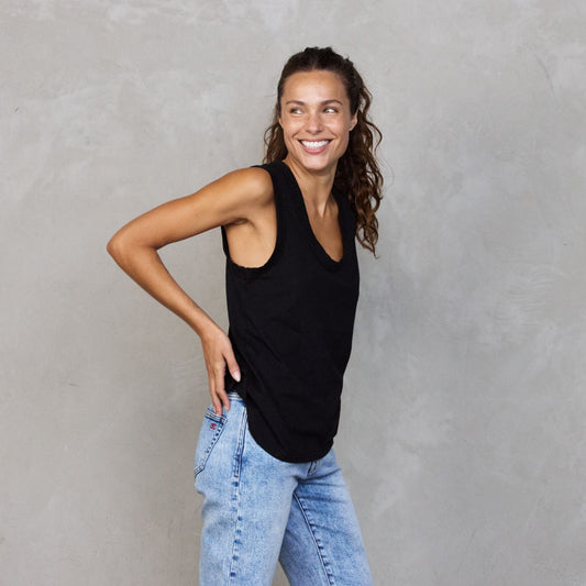 Perfecto Tank Black Tank Organic Crew 
