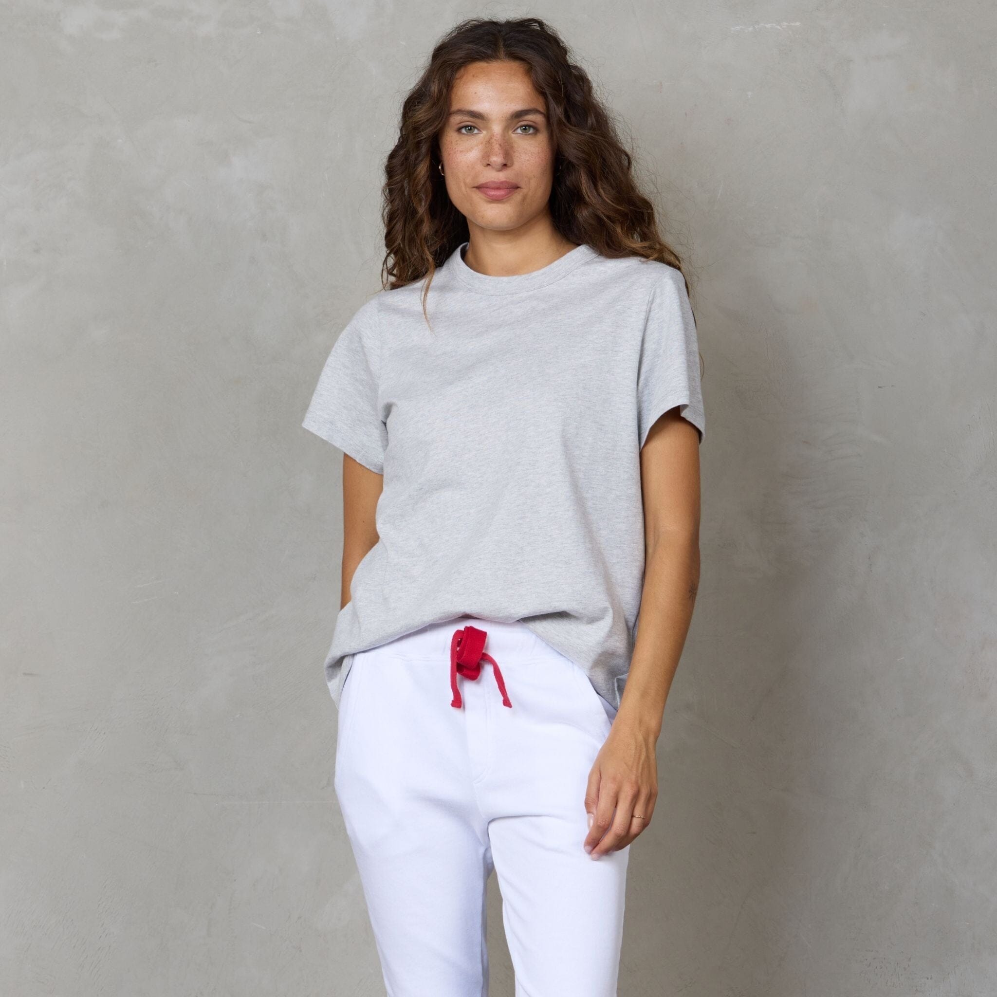 Boyfriend Organic Cotton Tee Grey Tee Shirt Organic Crew 