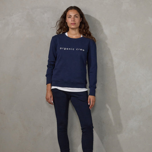 Boyfriend Sweater Navy OC Sweater Organic Crew 