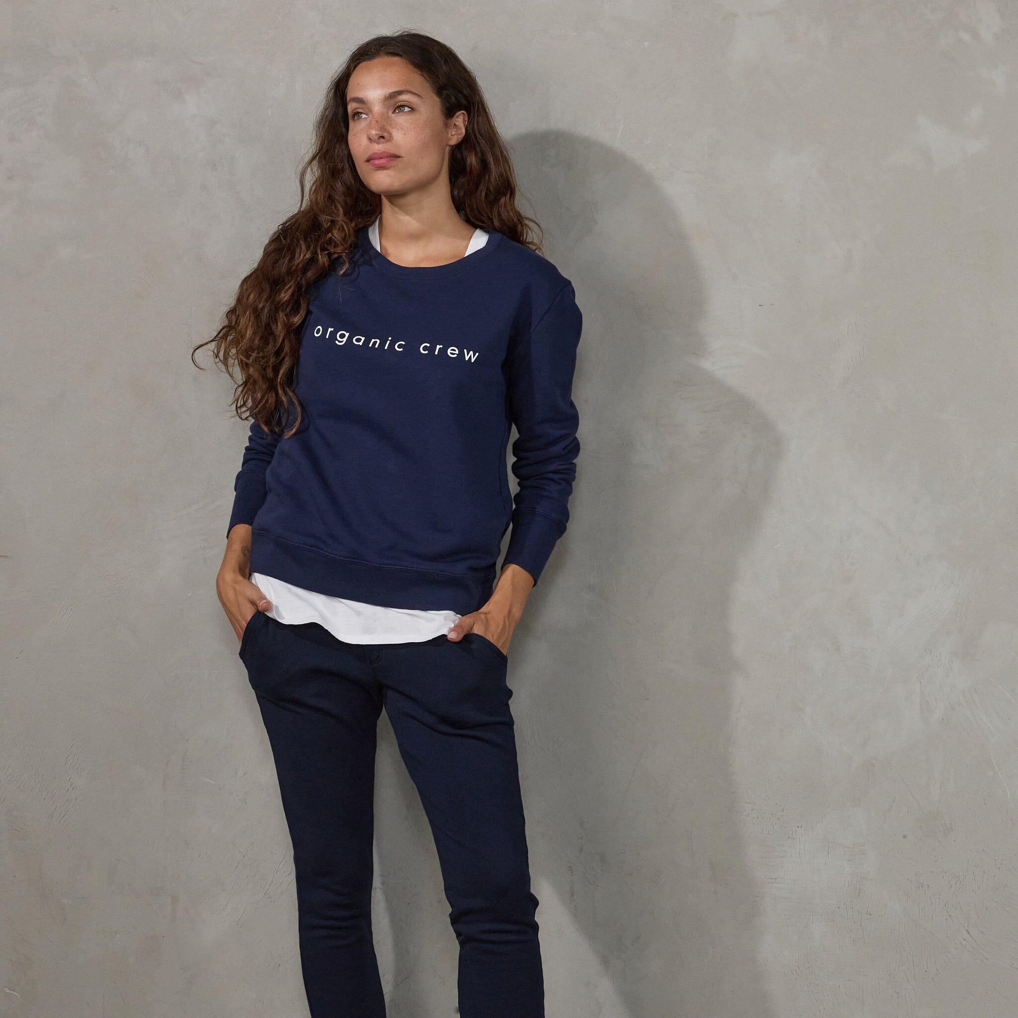 Boyfriend Sweater Navy OC Sweater Organic Crew 