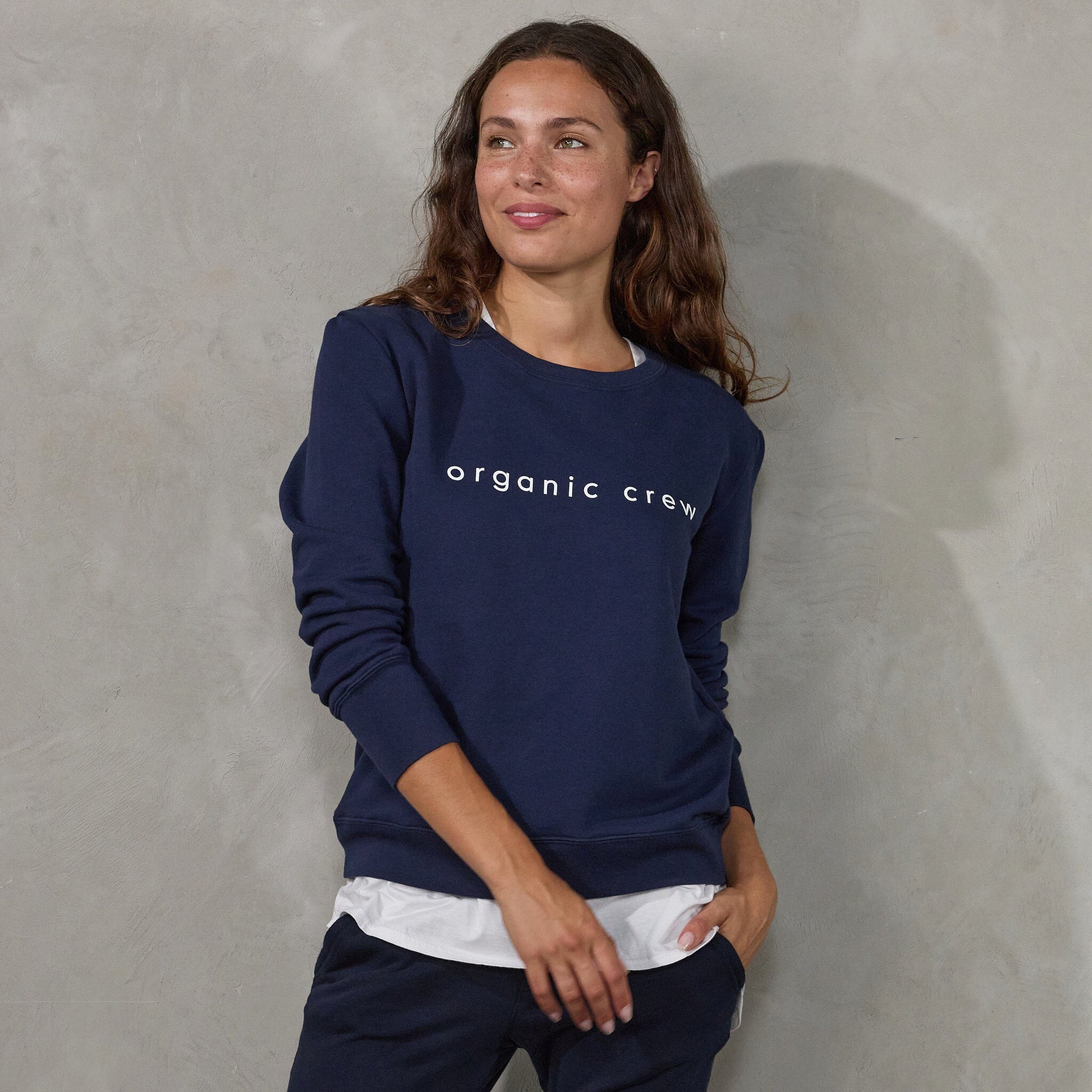 Boyfriend Sweater Navy OC Sweater Organic Crew 