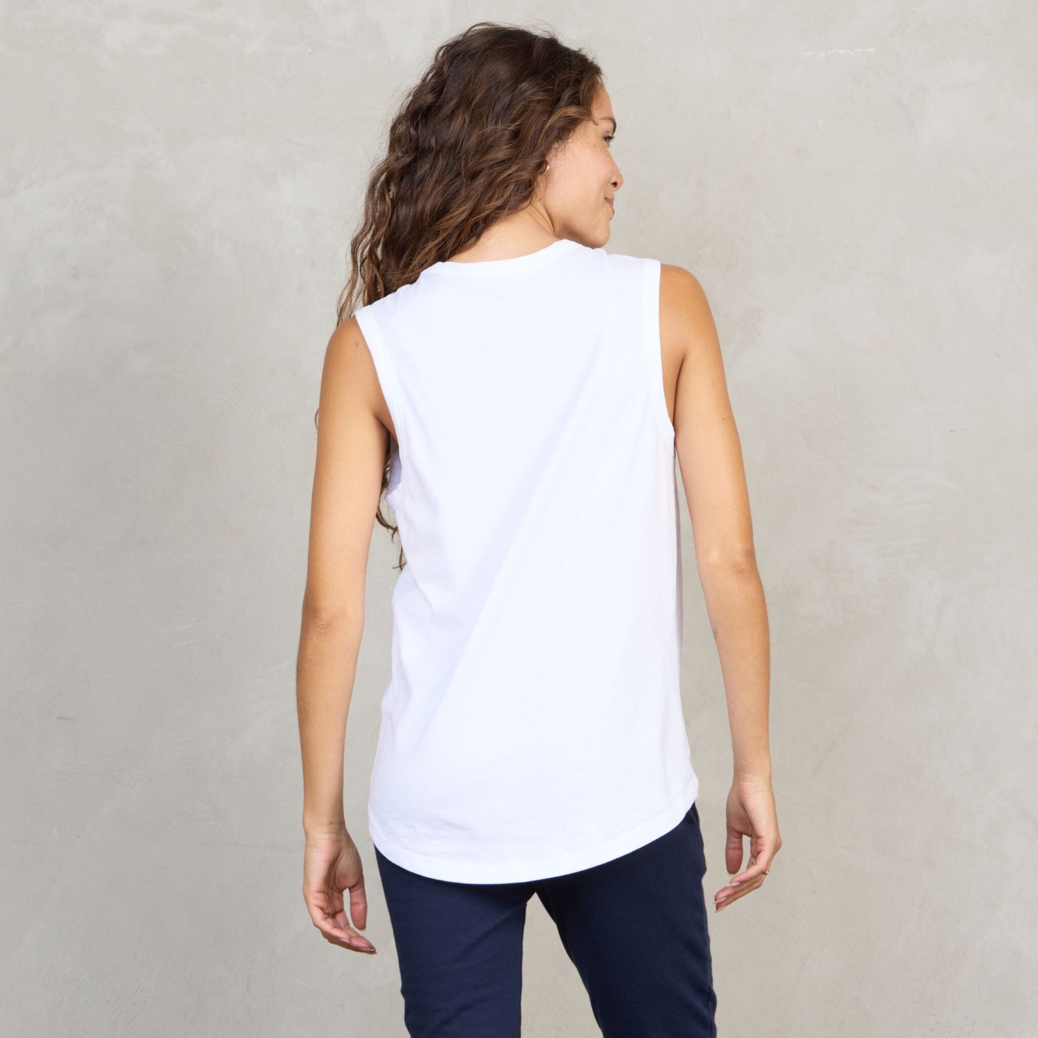 George Organic Cotton Soft Versatile Tank White Tank Organic Crew 