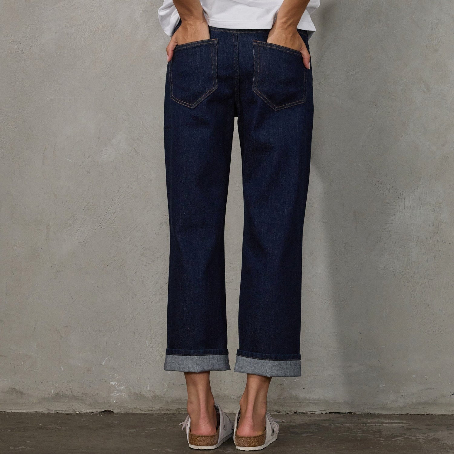Dark Indigo Teddy Jean pants Organic Crew 