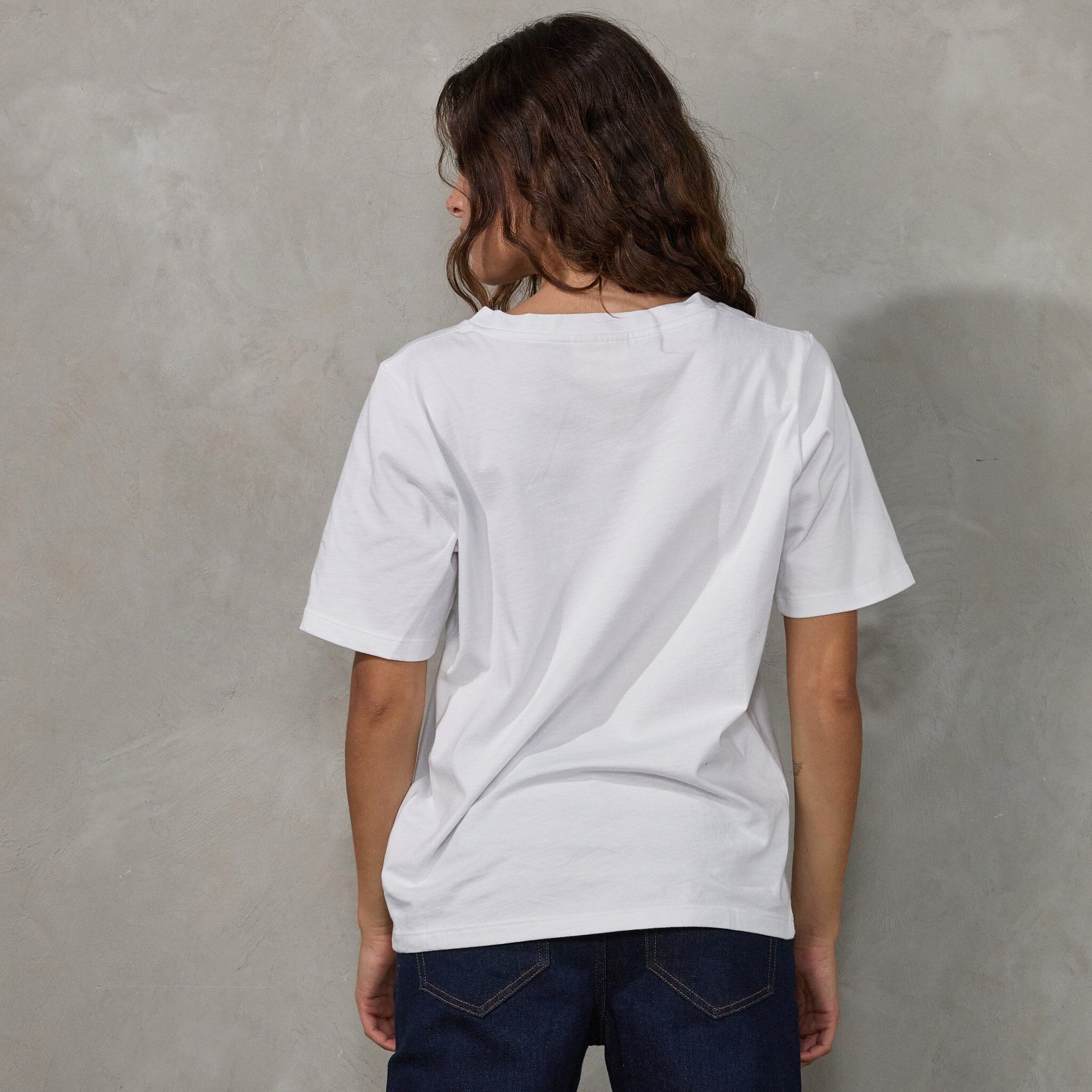 Vie Tee White Tee Shirt Organic Crew 