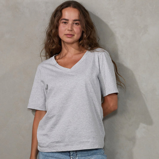 Vie Tee Grey Tee Shirt Organic Crew