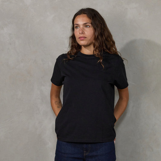 Boyfriend Tee Black Tee Shirt Organic Crew