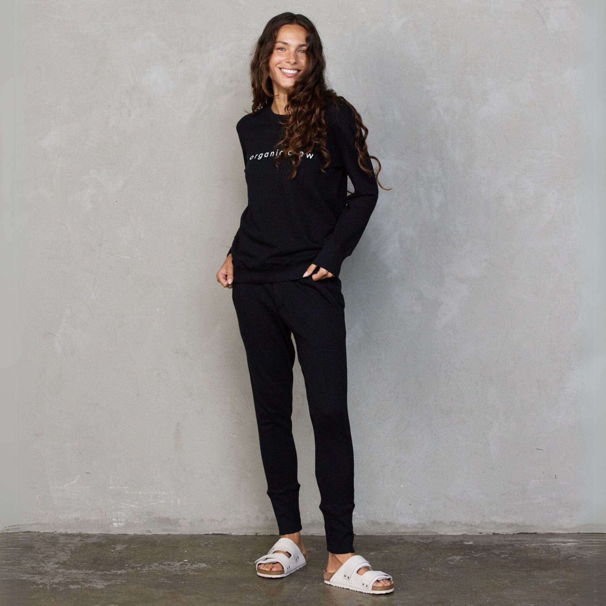 Boyfriend Sweater Black OC Sweater Organic Crew 