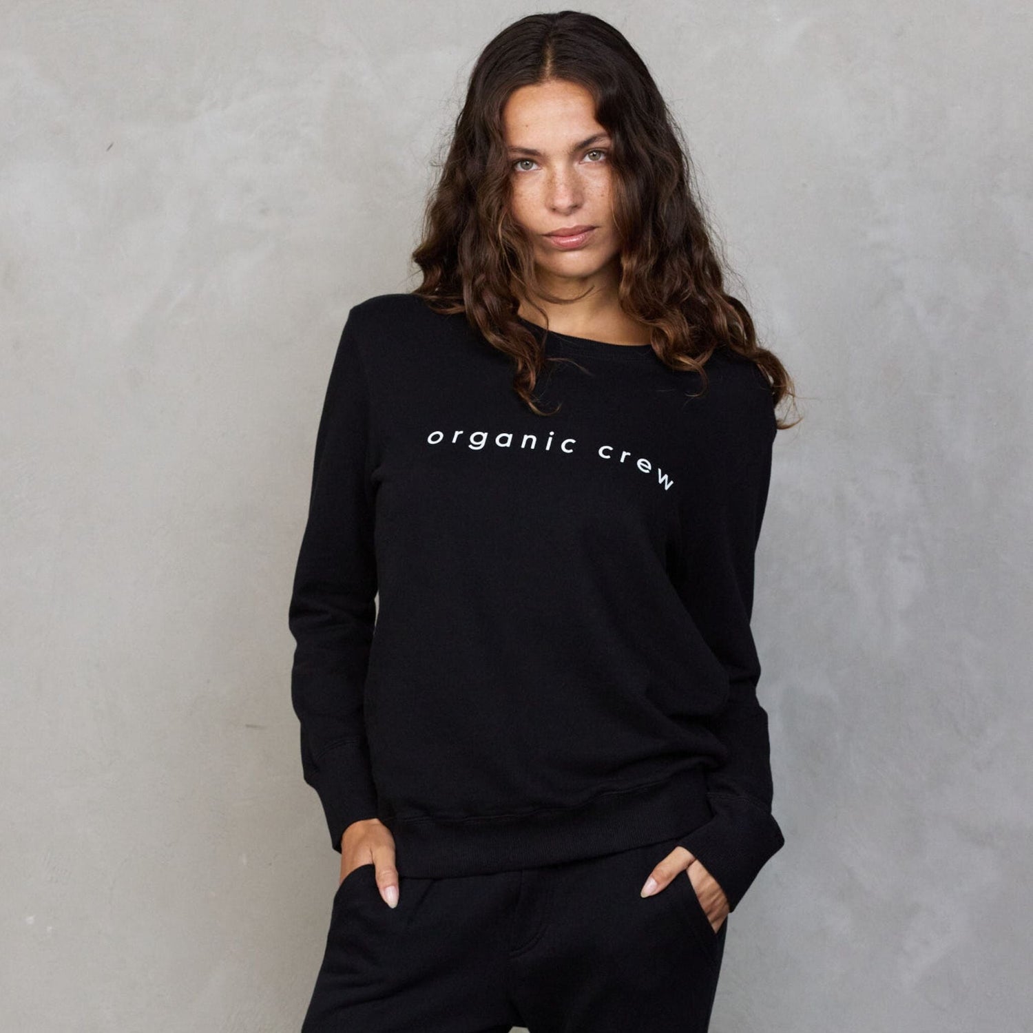 Boyfriend Sweater Black OC Sweater Organic Crew 