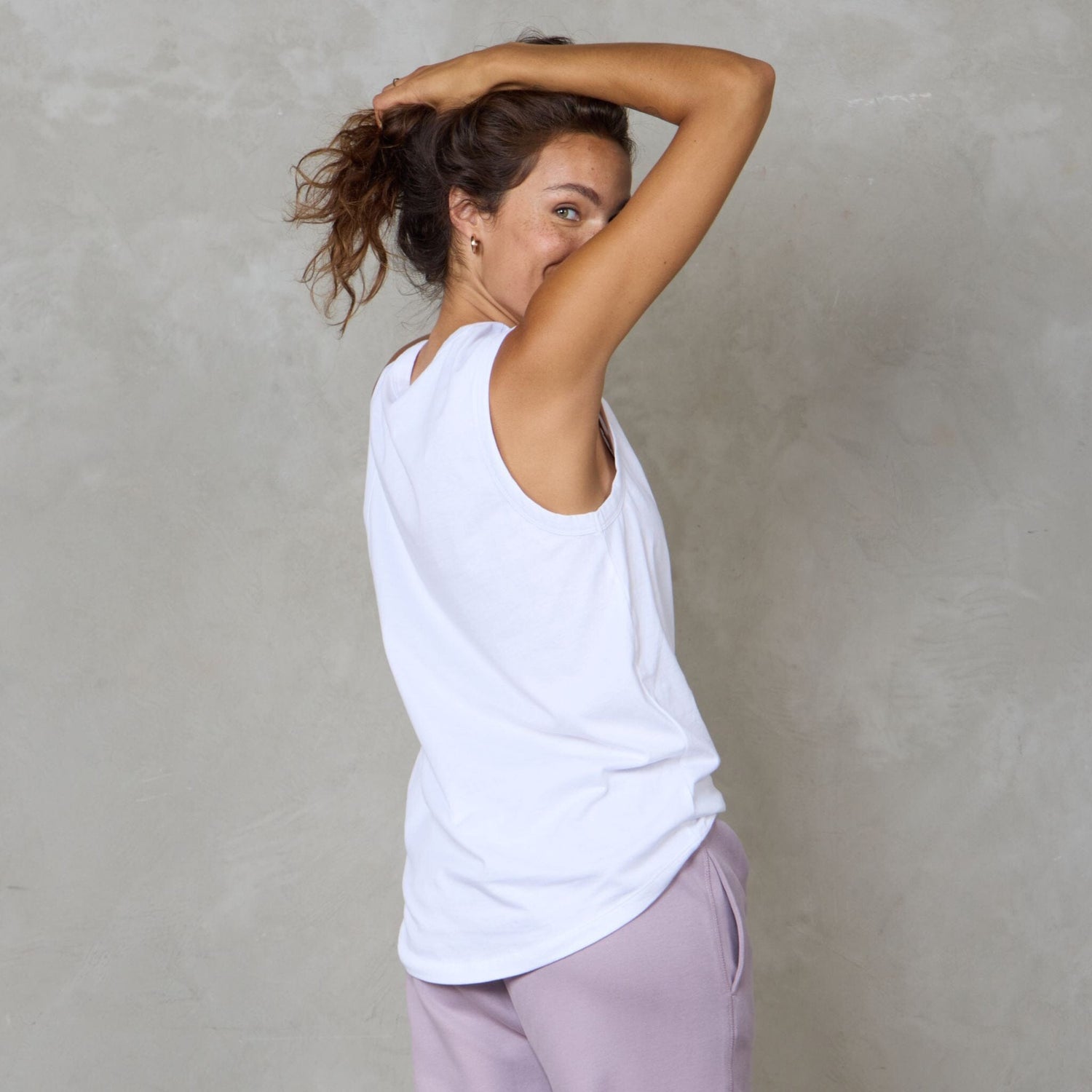 George Organic Cotton Soft Versatile Tank White Tank Organic Crew 