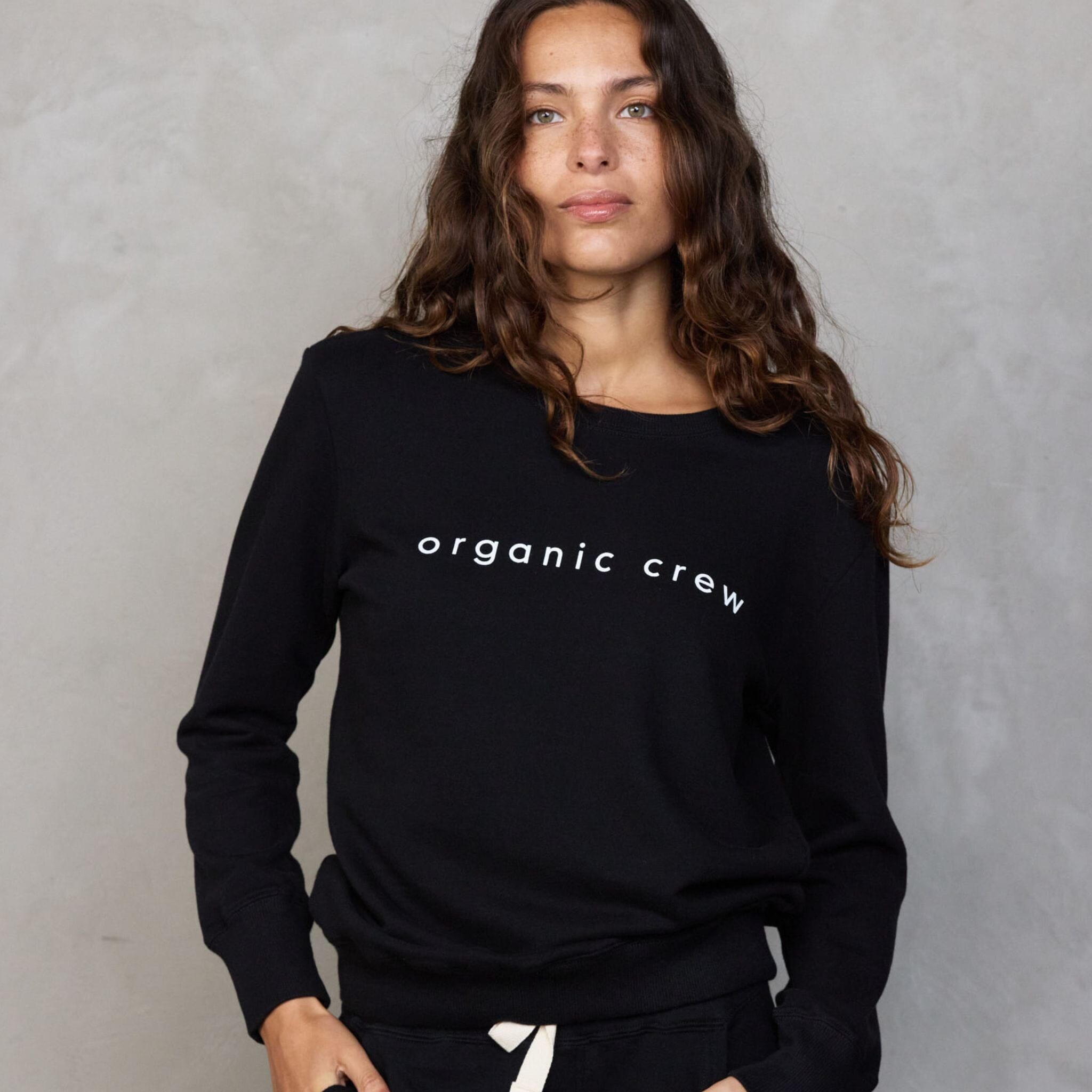 Boyfriend Sweater Black OC Sweater Organic Crew 