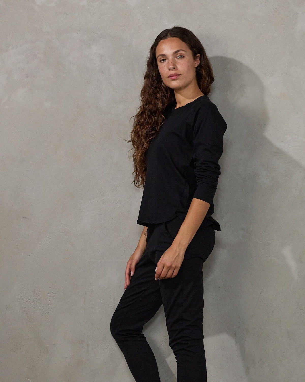 Lounge Pant Black (black drawstring) pants Organic Crew 
