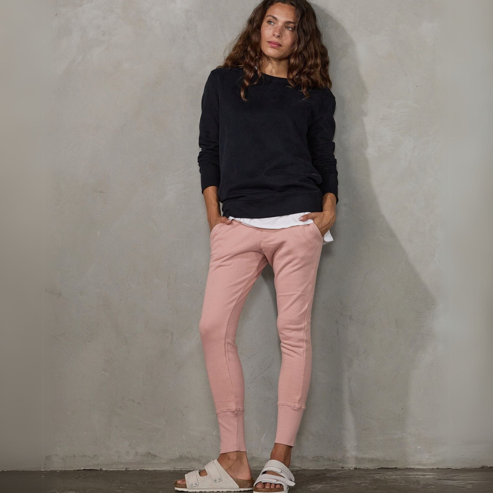 LOU Organic Cotton Sweat Pants Mahogany Rose