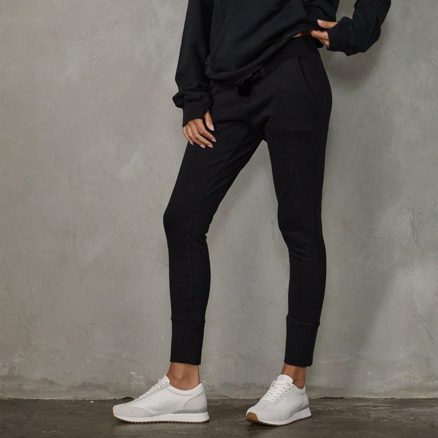 Crew Pant Organic Cotton Black (black drawstring) pants Organic Crew 