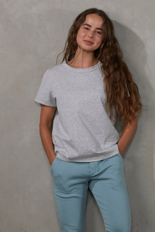 Boyfriend Tee Grey Tee Shirt Organic Crew 