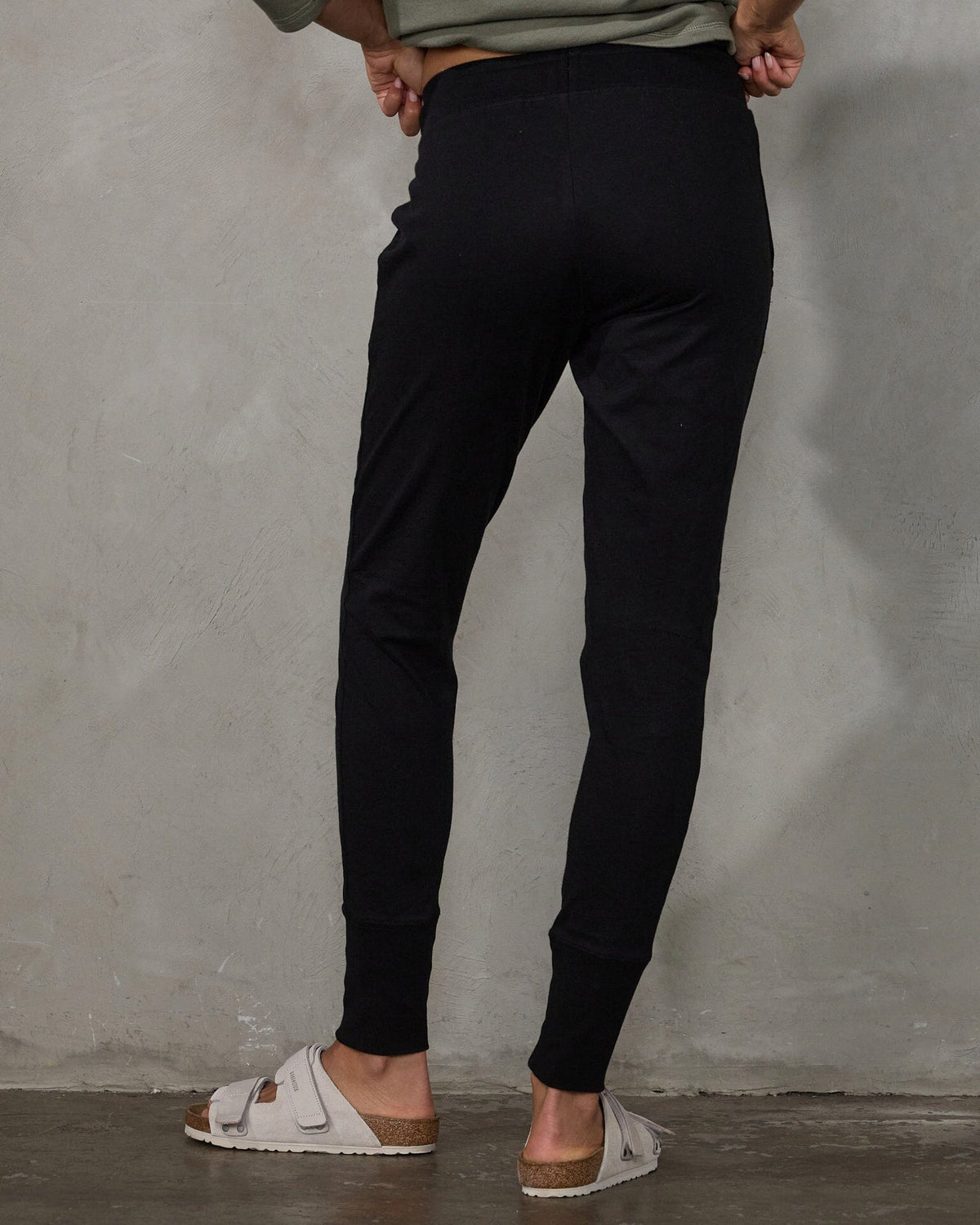 Lounge Pant Black (black drawstring) pants Organic Crew 