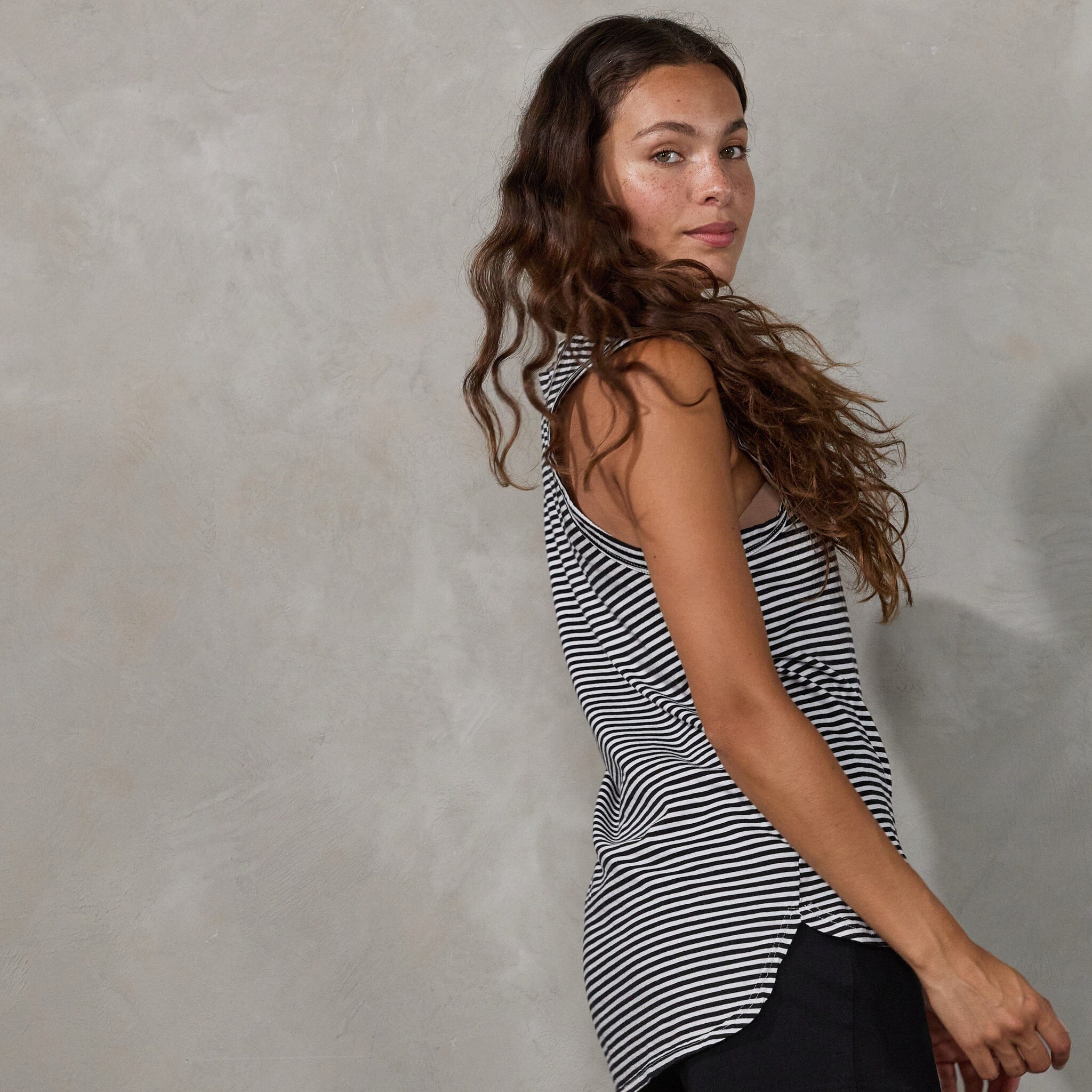 Perfecto Tank Fine Stripe Tank Organic Crew 