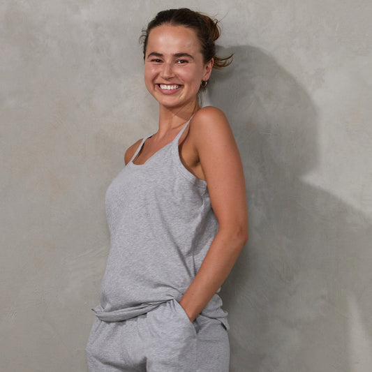 Spindrift Singlet Grey Tank Organic Crew