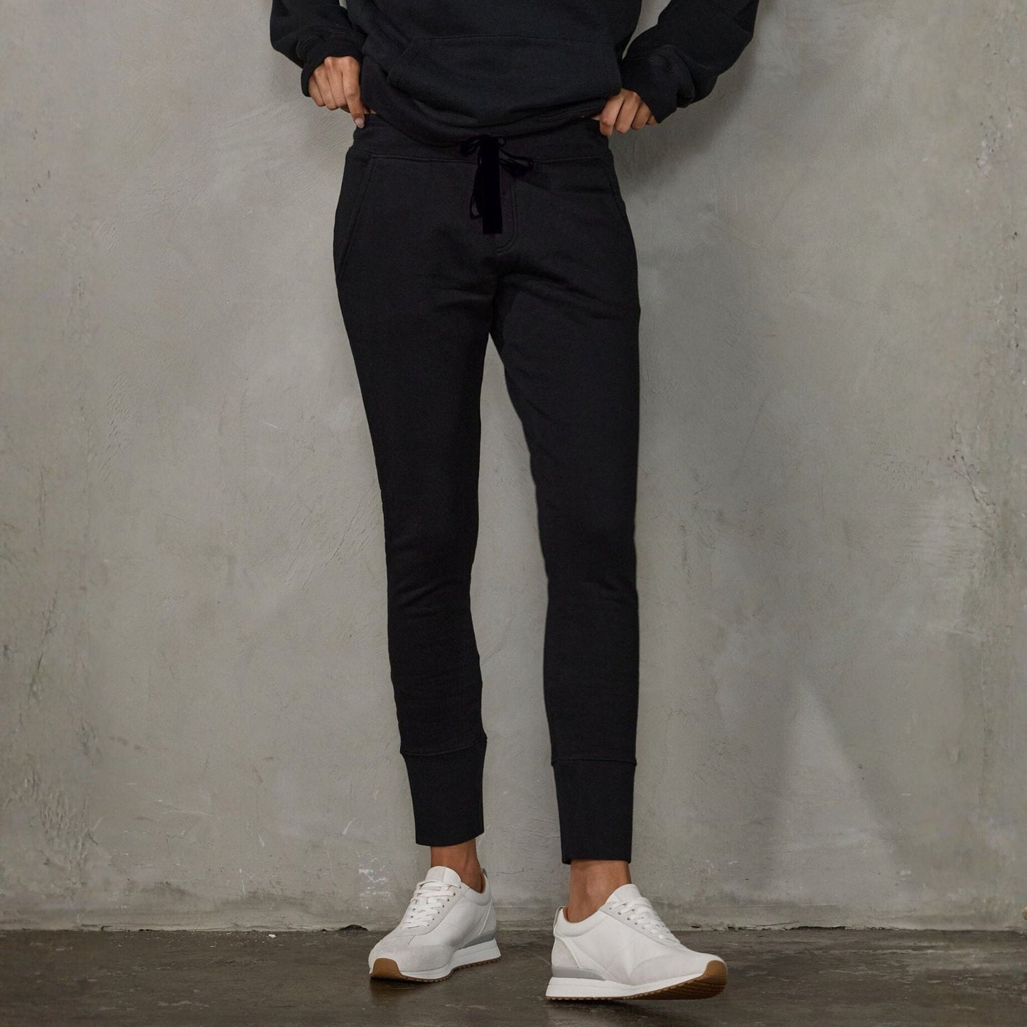 Crew Pant Organic Cotton Black (black drawstring) pants Organic Crew 