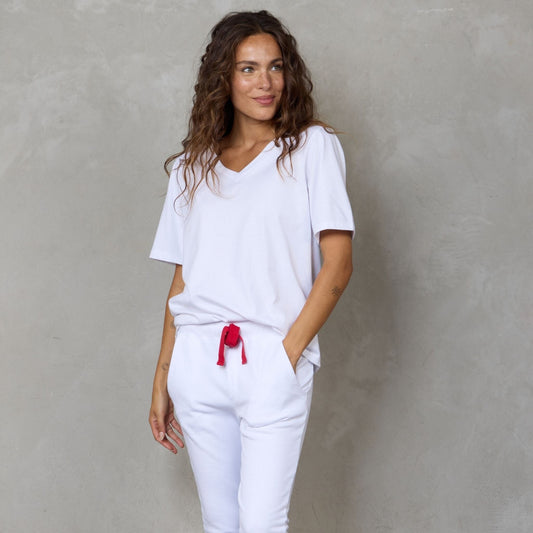 Vie Organic Cotton Tee White Tee Shirt Organic Crew