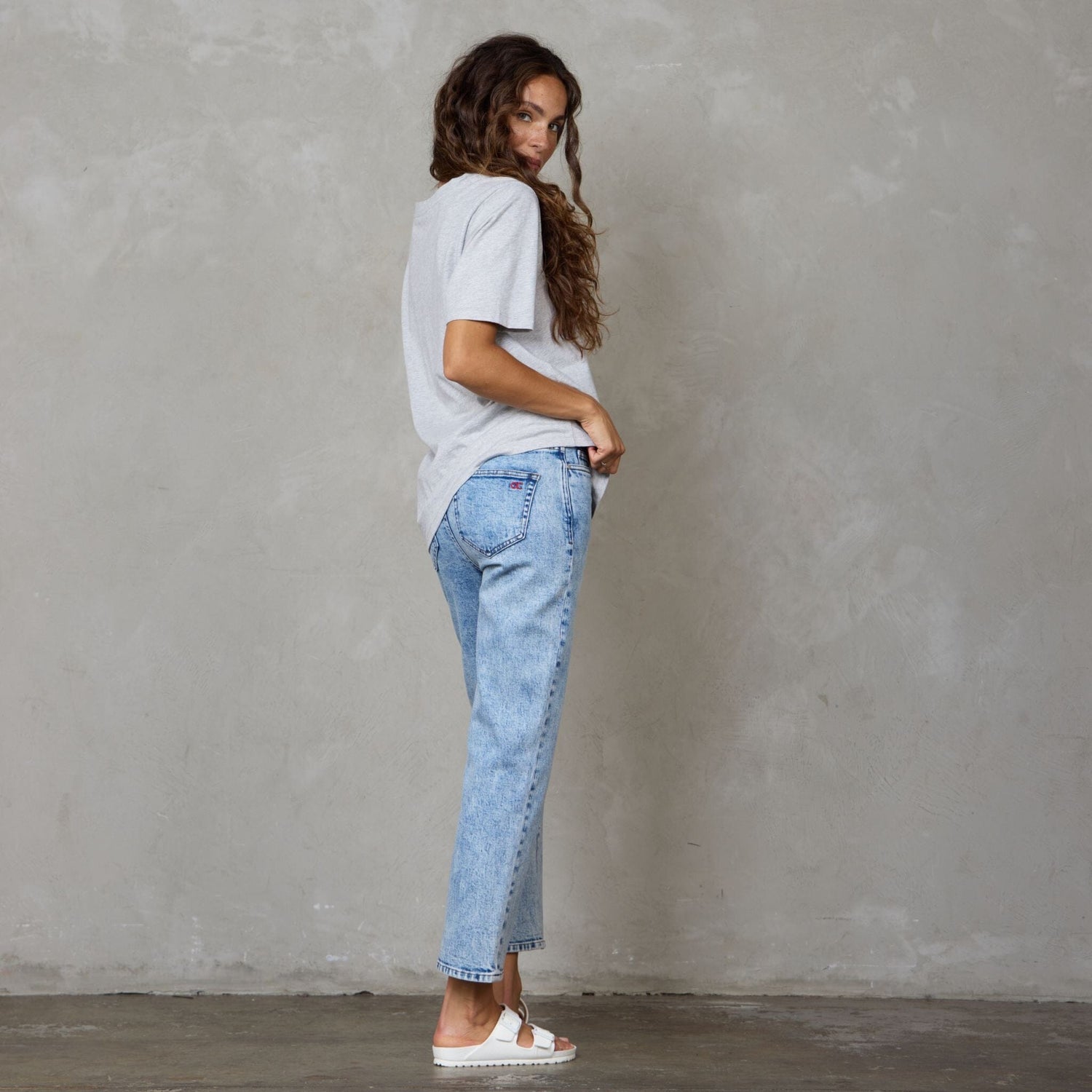 Vie Organic Cotton Tee Grey Tee Shirt Organic Crew 