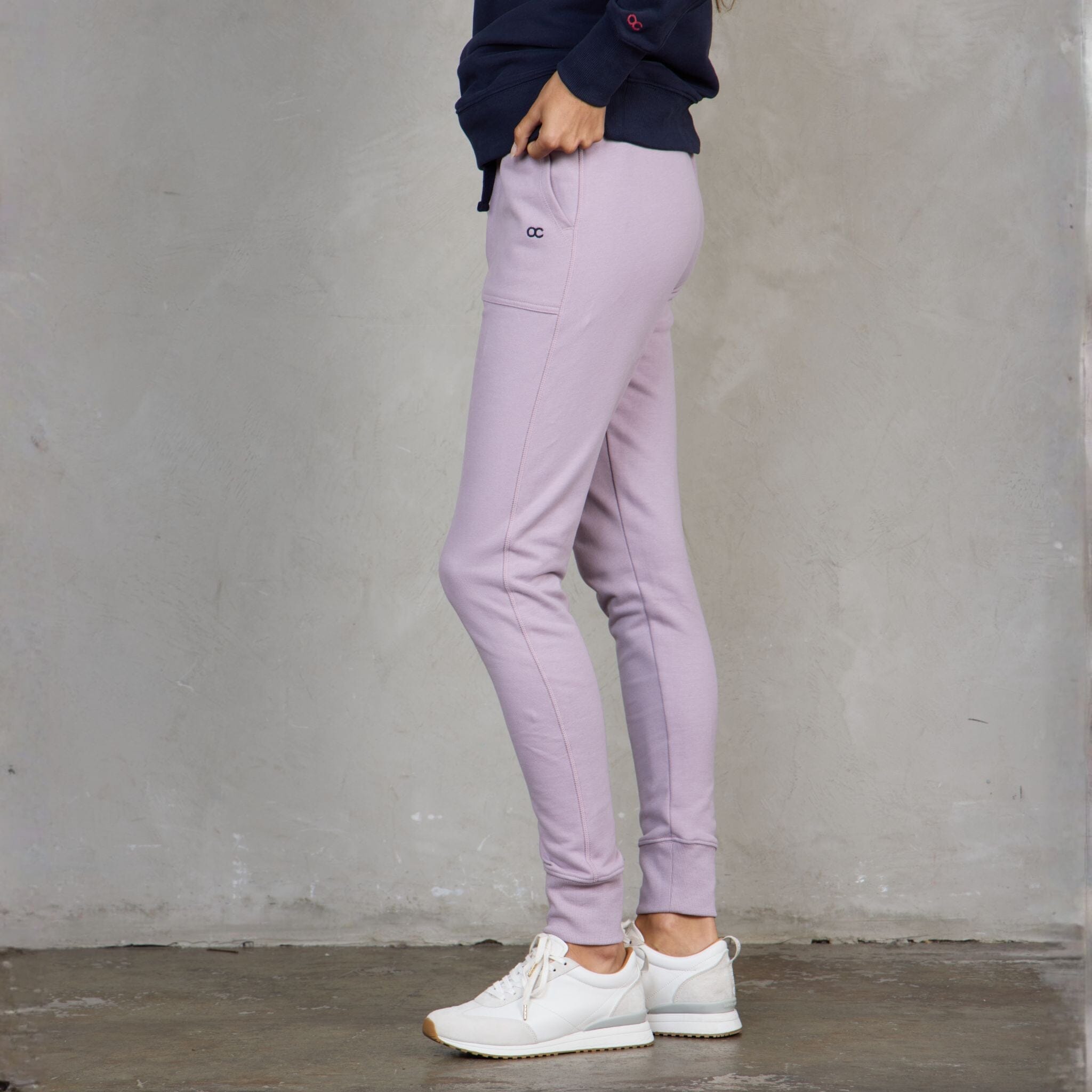 Chloe Organic Cotton Lux Touch Jogger Dusty Rose pants Organic Crew 