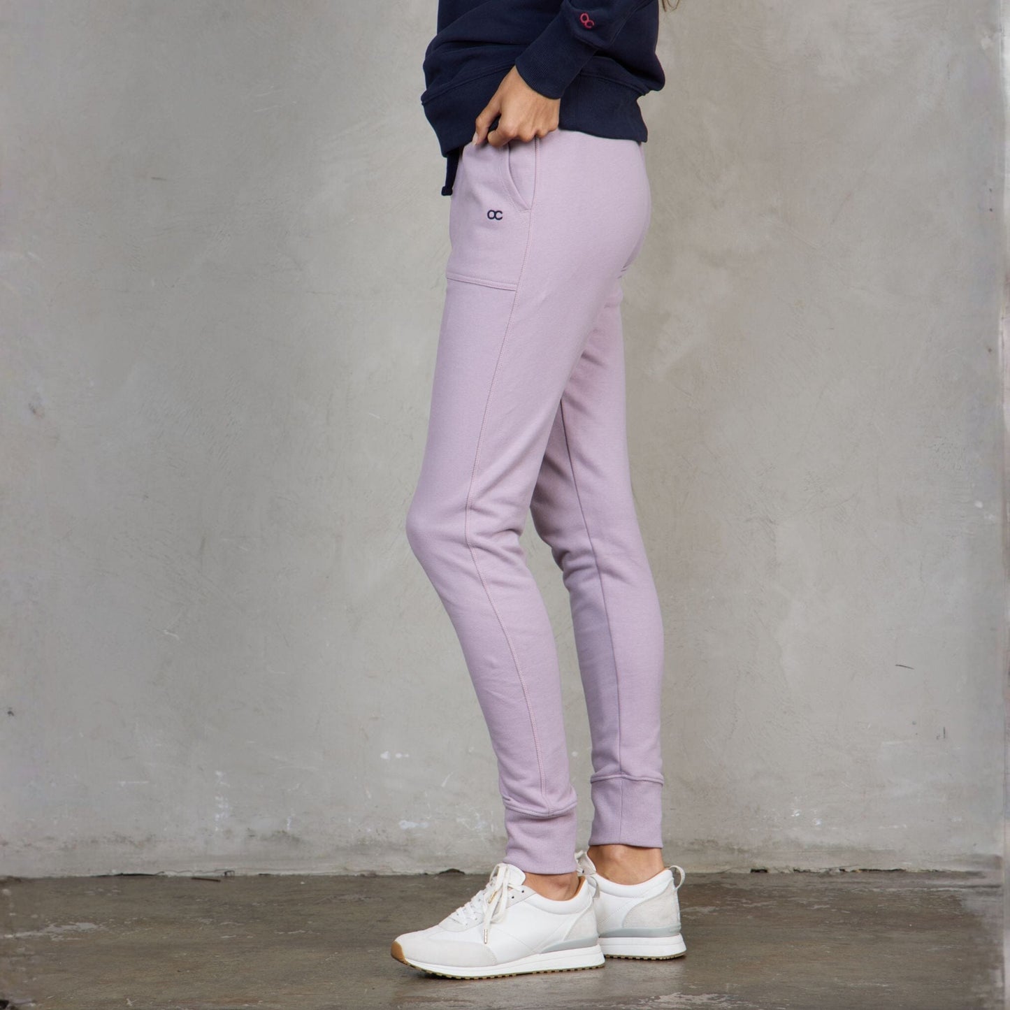 Chloe Organic Cotton Lux Touch Jogger Dusty Rose pants Organic Crew 