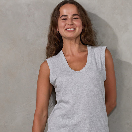 Perfecto Tank Grey Tank Organic Crew