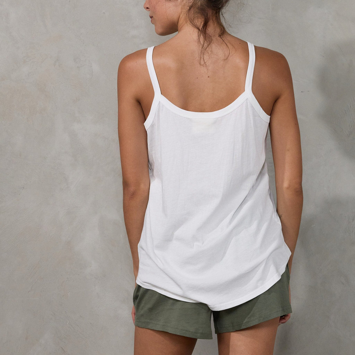 Spindrift Singlet White Tank Organic Crew 