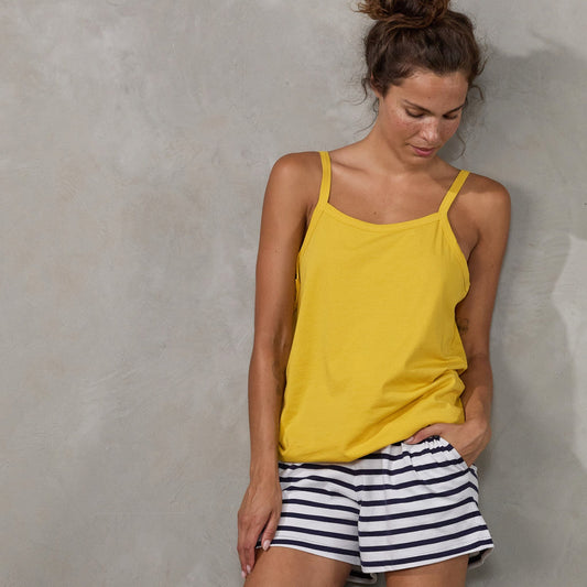 Spindrift Singlet Saffron Tank Organic Crew 