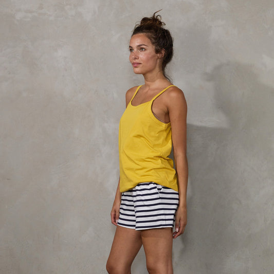 Spindrift Singlet Saffron Tank Organic Crew 