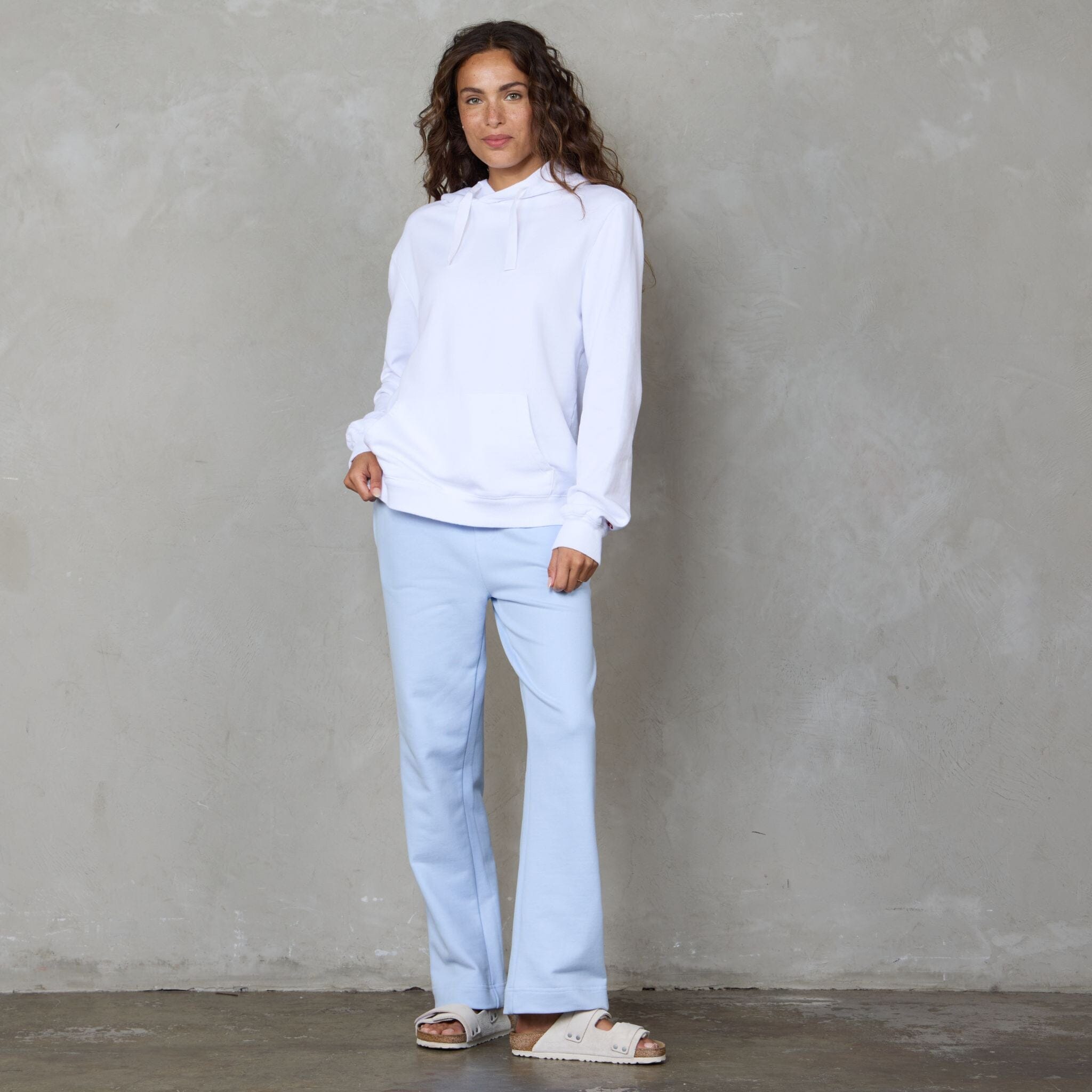 Slouchy Organic Cotton Hoodie White Sweater Organic Crew 