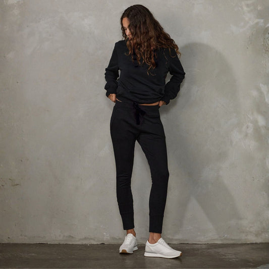 Crew Pant Organic Cotton Black (black drawstring) pants Organic Crew