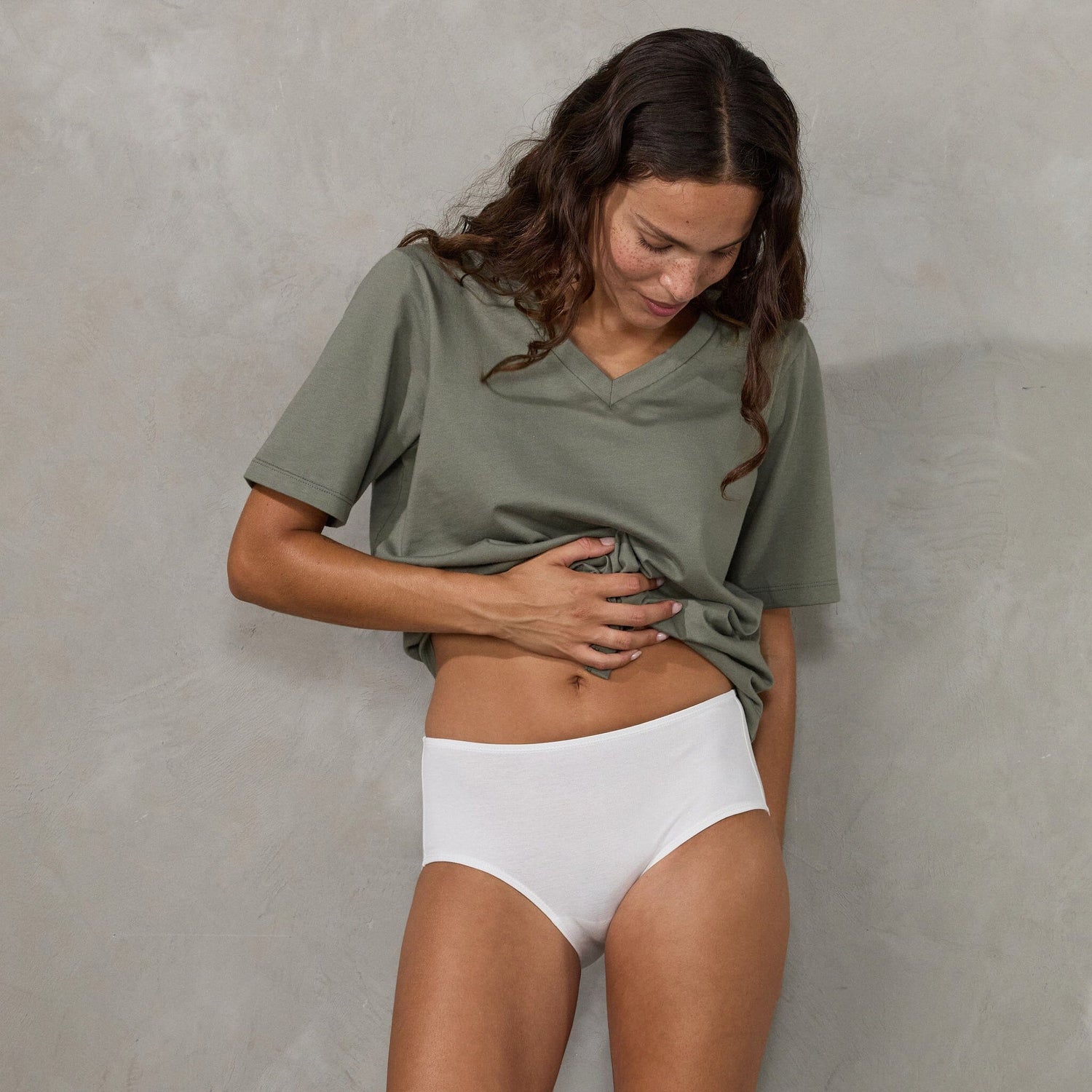 Asha Full Brief (2 Pack) White brief Organic Crew 